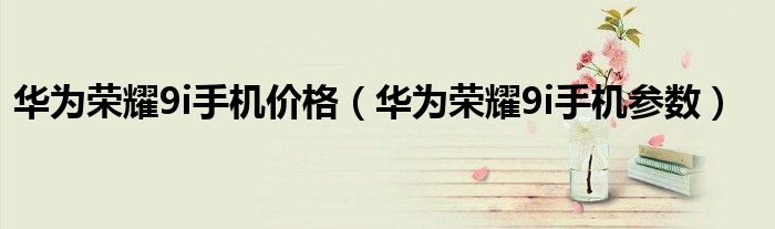 华为荣耀9i手机参数(华为荣耀9i手机价格)