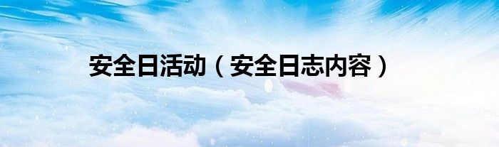 安全日志内容(安全日活动)