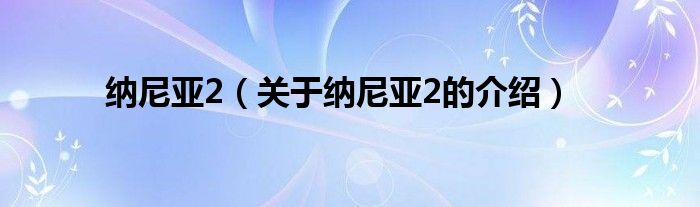 关于纳尼亚2的介绍(纳尼亚2)