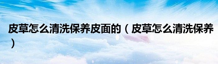 皮草怎么清洗保养(皮草怎么清洗保养皮面的)