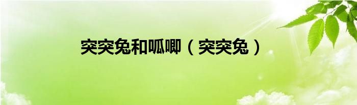 突突兔(突突兔和呱唧)