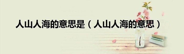 人山人海的意思(人山人海的意思是)