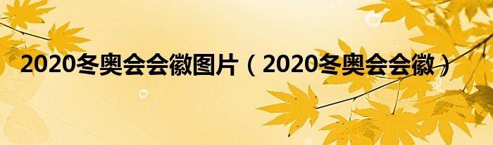 2020冬奥会会徽(2020冬奥会会徽图片)