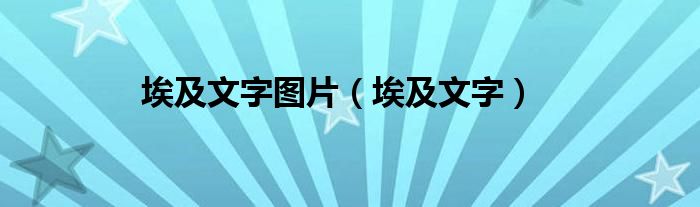 埃及文字(埃及文字图片)