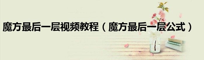 魔方最后一层公式(魔方最后一层视频教程)