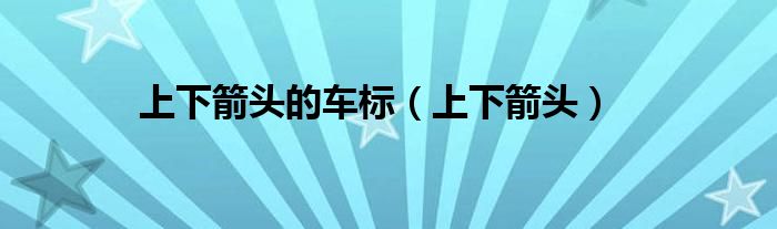 上下箭头(上下箭头的车标)