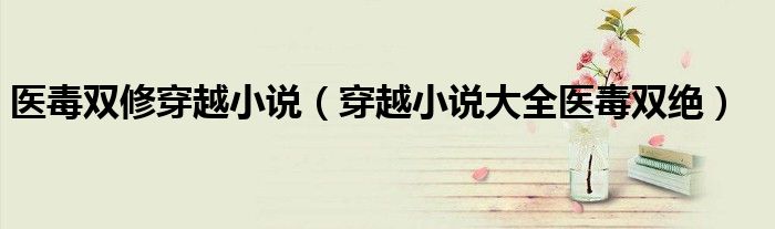 穿越小说大全医毒双绝(医毒双修穿越小说)