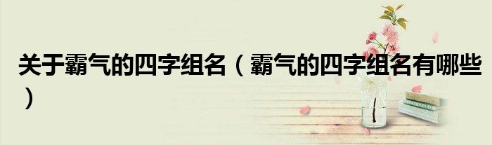 霸气的四字组名有哪些(关于霸气的四字组名)