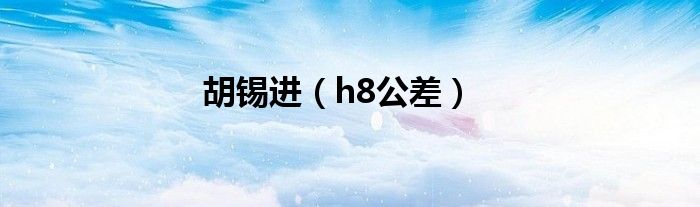 h8公差(胡锡进)