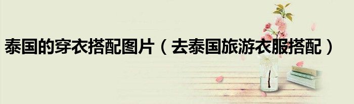 去泰国旅游衣服搭配(泰国的穿衣搭配图片)