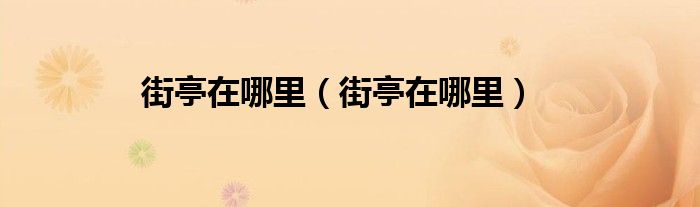 街亭在哪里(街亭在哪里)