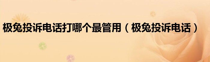极兔投诉电话(极兔投诉电话打哪个最管用)