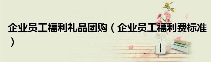 企业员工福利费标准(企业员工福利礼品团购)