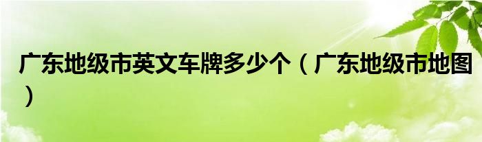 广东地级市地图(广东地级市英文车牌多少个)