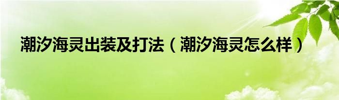 潮汐海灵怎么样(潮汐海灵出装及打法)