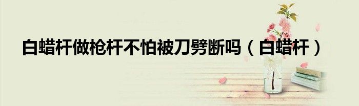 白蜡杆(白蜡杆做枪杆不怕被刀劈断吗)
