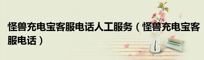 怪兽充电宝客服电话(怪兽充电宝客服电话人工服务)
