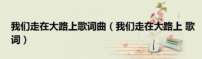 我们走在大路上 歌词(我们走在大路上歌词曲)