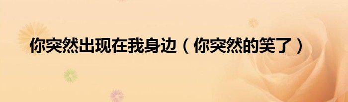 你突然的笑了(你突然出现在我身边)