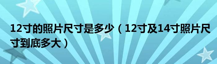 12寸及14寸照片尺寸到底多大(12寸的照片尺寸是多少)