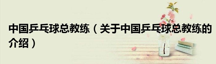关于中国乒乓球总教练的介绍(中国乒乓球总教练)