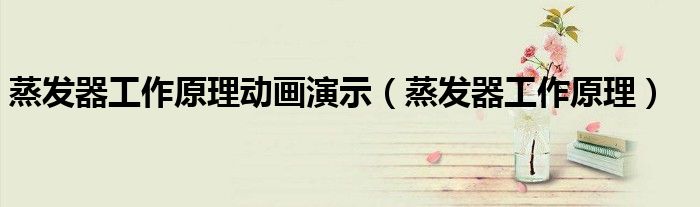 蒸发器工作原理(蒸发器工作原理动画演示)