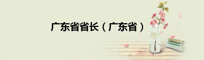 广东省(广东省省长)