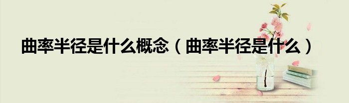 曲率半径是什么(曲率半径是什么概念)