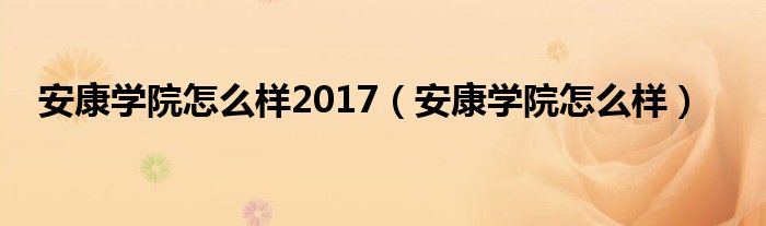 安康学院怎么样(安康学院怎么样2017)
