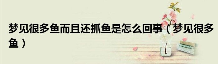 梦见很多鱼(梦见很多鱼而且还抓鱼是怎么回事)