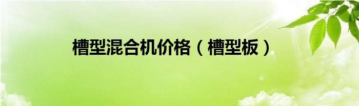 槽型板(槽型混合机价格)
