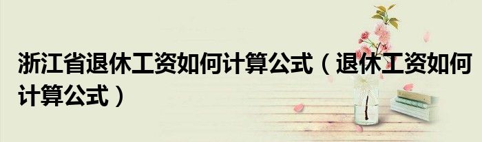 退休工资如何计算公式(浙江省退休工资如何计算公式)
