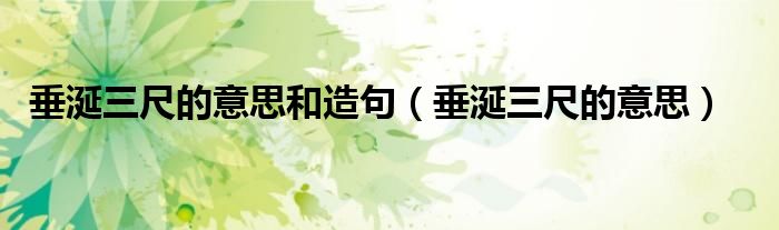 垂涎三尺的意思(垂涎三尺的意思和造句)