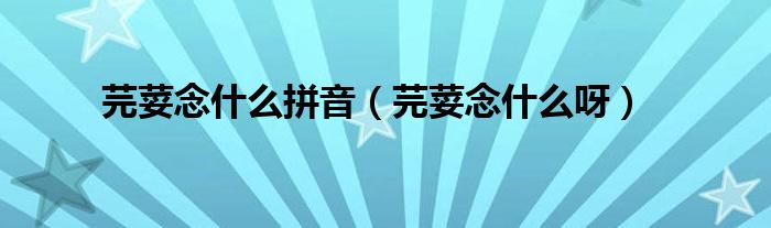 芫荽念什么呀(芫荽念什么拼音)