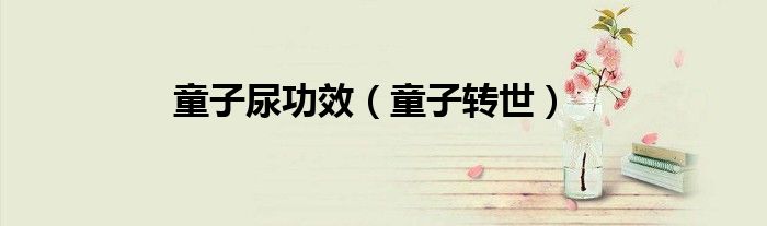 童子转世(童子尿功效)
