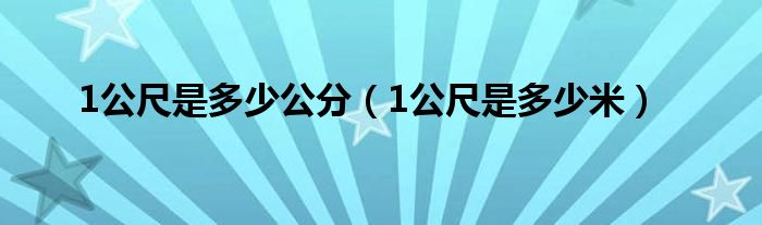 1公尺是多少米(1公尺是多少公分)