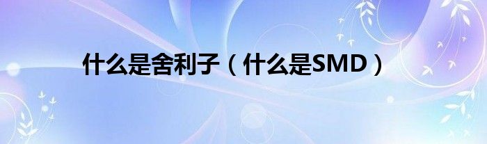 什么是SMD(什么是舍利子)