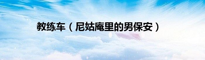 尼姑庵里的男保安(教练车)