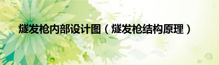 燧发枪结构原理(燧发枪内部设计图)