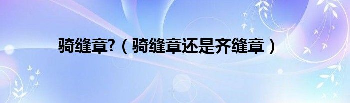 骑缝章还是齐缝章(骑缝章?)