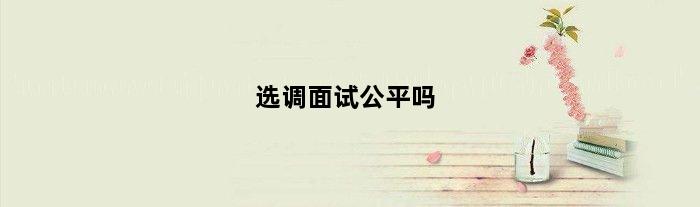 选调面试公平吗(选调有面试吗)