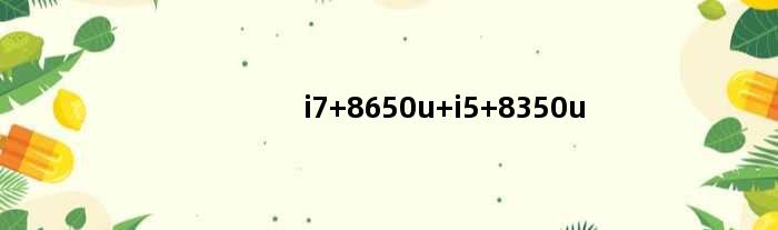 i7 8650u i5 8350u(i5 8650什么级别处理器)