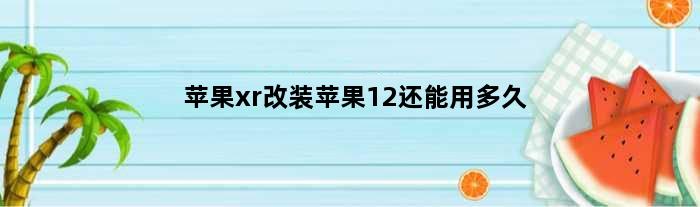 苹果xr改装苹果12还能用多久(苹果xr改装苹果13pro耐用么)
