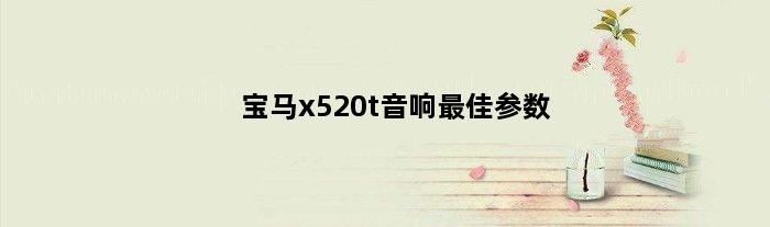宝马x520t音响最佳参数(宝马x520t音响最佳参数)