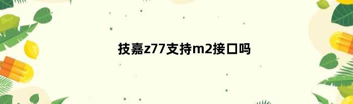 技嘉z77支持m2接口吗(技嘉z77xud3h主板可以装m2固态吗)