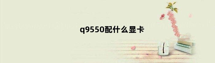 q9550配什么显卡(Q9550配什么显卡好)