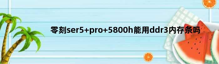 零刻ser5 pro 5800h能用ddr3内存条吗(零刻SER5 Pro 5800H能用ddr3内存条吗)