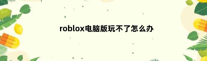 roblox电脑版玩不了怎么办(roblox电脑版为什么不能玩)