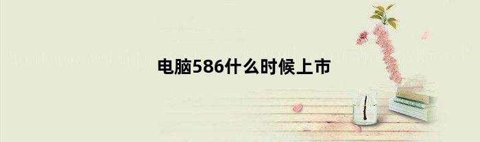 电脑586什么时候上市(过去的486电脑或586电脑都是什么配置)