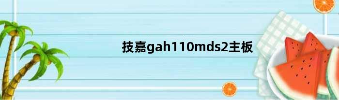 技嘉gah110mds2主板(技嘉110主板怎么样)